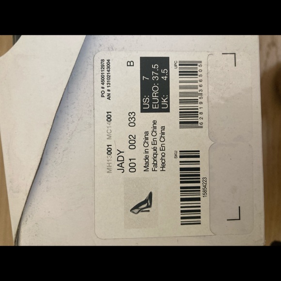 Aldo black pointed toe heel with reflective lining - Picture 6 of 6